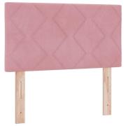 vidaXL Sänggavel med diamantblockdesign Rosa 80 cm Sammet