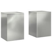 vidaXL Utomhus Växtställ Pelare 2 st 24x24x35 cm Galvaniserad Stål