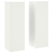 vidaXL Utomhus Växtställ Pelare 2 st Vit 24x24x75 cm Stål