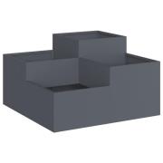 vidaXL Trädgårdsplanterare 80x80x48 cm Antracit Stål