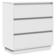 vidaXL Sängbord med LED Vit 71x34,5x75 cm Konstruerat trä