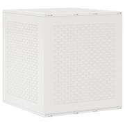vidaXL Trädgårdsförvaringsbox Vit 55x53x57 cm PP