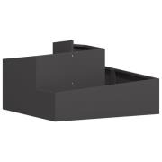 vidaXL Kruka Svart 80x80x50 cm Kallvalsad Stål