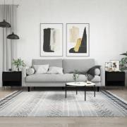 vidaXL Soffbord 2 st svart 50x46x50 cm konstruerat trä