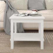 vidaXL Soffbord vit 50x50x45 cm massiv furu