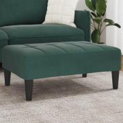 vidaXL Fotpall mörkgrön 77x55x31 cm sammet