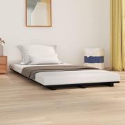 vidaXL Sängram svart 90x200 cm massiv furu