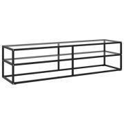 vidaXL Tv-bänk svart med härdat glas 160x40x40 cm