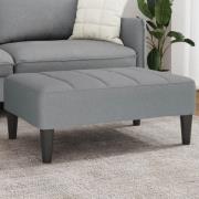 vidaXL Fotpall Ljusgrå 77x55x31 cm tyg