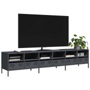 vidaXL Tv-bänk antracit 202x39x43,5 cm kallvalsat stål