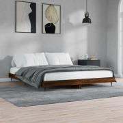 vidaXL Sängram utan madrass brun ek 120x200 cm konstruerad trä