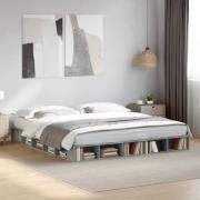 vidaXL Sängram betonggrå 180x200 cm konstruerad trä