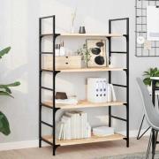 vidaXL Svävande hyllor 2 st 80x40x2 cm obehandlat massivt akaciaträ