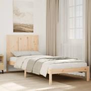 vidaXL Sängram utan madrass extra lång 100x220 cm massivt trä