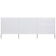 vidaXL Vindskydd 3 paneler tyg 400x160 cm sandvit