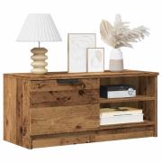 vidaXL Tv-bänk 2 st gammalt trä 80x35x36,5 cm konstruerat trä