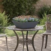 vidaXL Metallkruka Antracit Metall 50 x 50 x 15 cm Dekorativa inslag