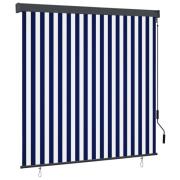vidaXL Rullgardin utomhus 170x250 cm blå och vit
