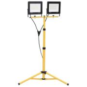 vidaXL Strålkastare med stativ 2x100 W LED kallvit