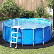 vidaXL Runt Poolöverdrag Svart PVC Ø 244 cm Poolöverdrag Rund Modern