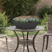 vidaXL Svart Plastkruka Set 50 x 50 x 15 cm