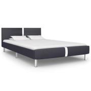 vidaXL Sängram utan madrass svart konstläder 135x190 cm
