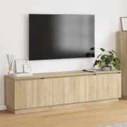 vidaXL TV-bänk med LED Sonoma Ek 180x38x49 cm Konstruerat trä
