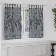 vidaXL Sammet Gardiner 2 st med Öglor Silvergrå 140x140 cm