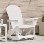 vidaXL Adirondack gungstol Vit 73.5x92x90 cm HDPE