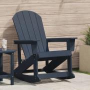 vidaXL Adirondack gungstol Marinblå 73.5x92x90 cm HDPE