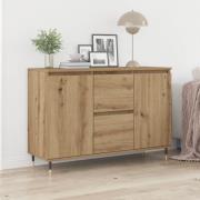 vidaXL Sideboard med dörrar och lådor artisan ek 101,5x35x70 cm