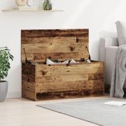vidaXL Förvaringslåda m.lock åtevunnet trä 100x42x46cm konstruerat trä