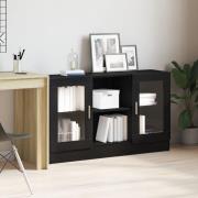 vidaXL Bänk svart ek 120x30,5x70 cm i trä