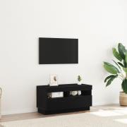 vidaXL TV-bänk med LED-lampor i svart ek, 100x35x40 cm, tillverkad av ...