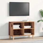 vidaXL TV-bänk med träben återvunnet trä 69,5x30x50 cm