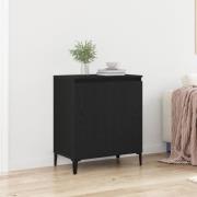 vidaXL Sideboard svart ek 60x35x70 cm konstruerat trä