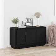 vidaXL Sideboard svart ek 102x35x55 cm konstruerat trä