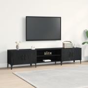 vidaXL TV-bänk svart ek 180x31,5x40 cm konstruerat trä