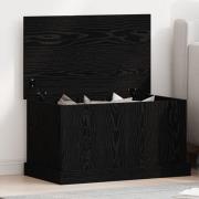 vidaXL Förvaringslåda svart ek 70x40x38 cm konstruerat trä