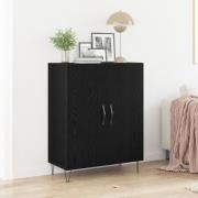 vidaXL Sideboard svart ek 69,5x34x90 cm konstruerat trä