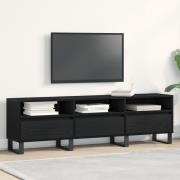 vidaXL TV-bänk svart ek 150x30x44,5 cm konstruerat trä