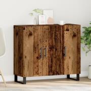 vidaXL Sideboard 3 dörrar återvunnet trä 90x34x80 cm konstruerat trä