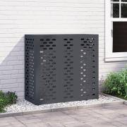 vidaXL Luftkonditioneringsskydd antracit 110x50x105 cm stål