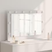 vidaXL Sminkspegel med LED-lampor Vit 80x55x18 cm