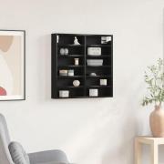 vidaXL Vitrinskåp svart ek 60x8,5x58 cm konstruerat trä
