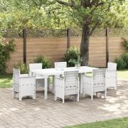 vidaXL Trädgårdsbord vit 200x100x73 cm konstrotting