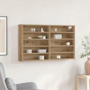 vidaXL Vitrine Skåp Artisan Ek 100x15x58 cm Konstruerat trä