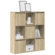 vidaXL Bokhylla sonoma-ek 89x24x101,5 cm konstruerat trä