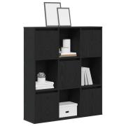 vidaXL Bokhylla svart ek 89x24x101,5 cm konstruerat trä