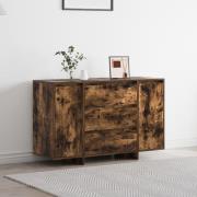 vidaXL Sideboard Rökt Ek 120x41x75 cm Konstruerat Trä